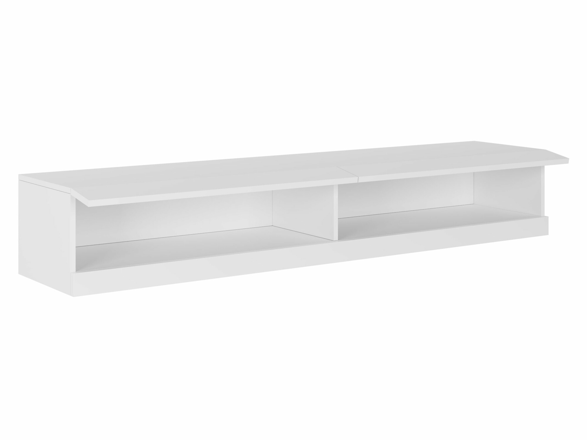 Mueble TV Venenou 120 (Blanco + Blanco brillante)