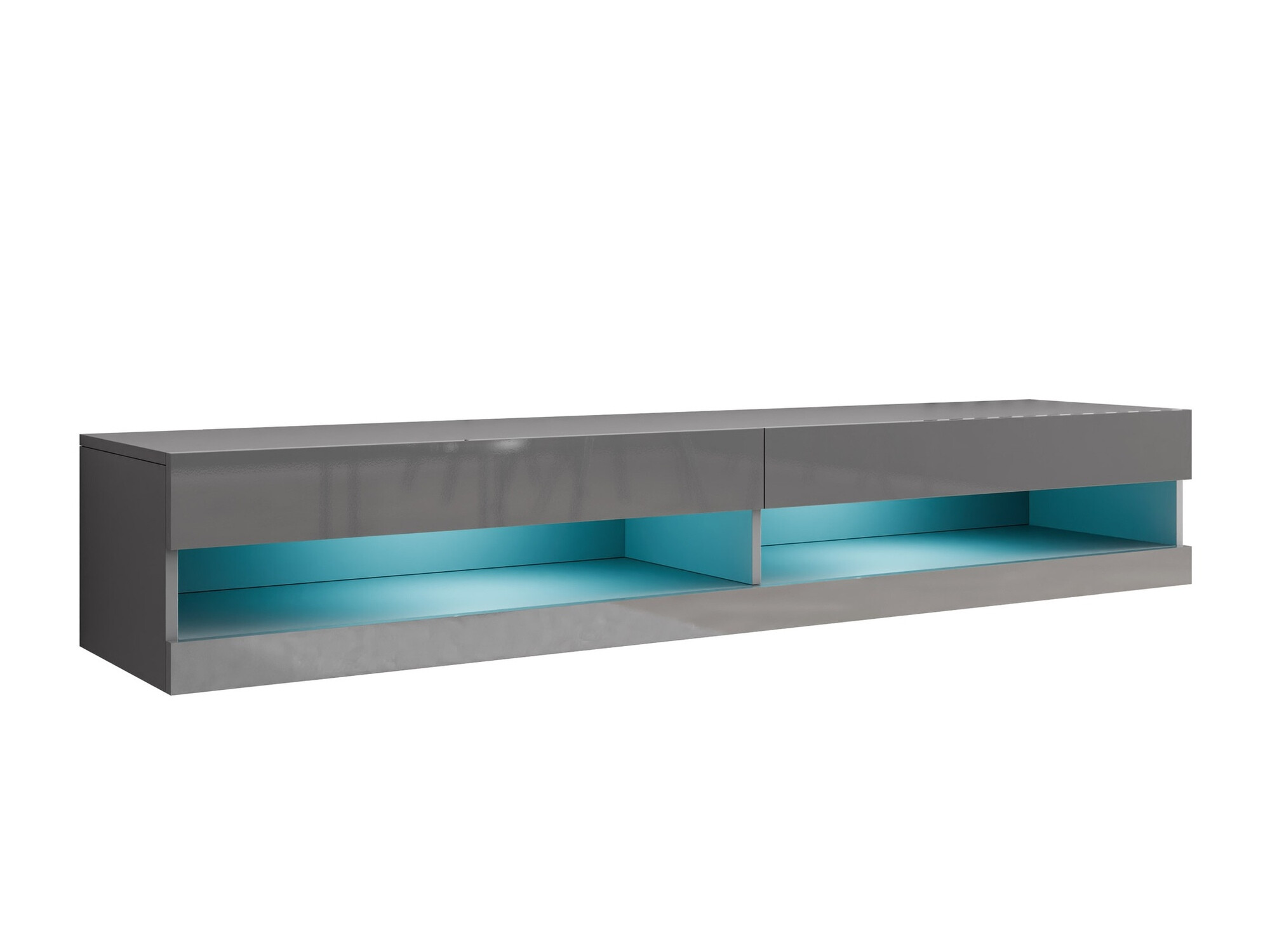 Mueble TV Venenou 120 (Gris + Gris brillante)