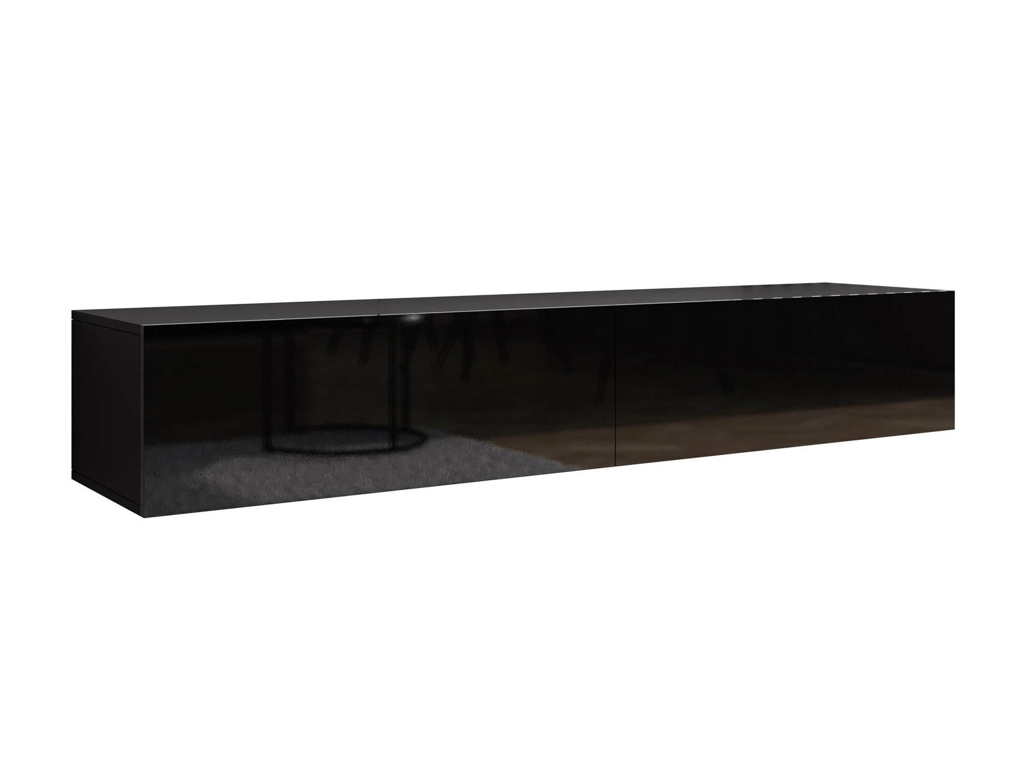 Mueble TV Venenou 123 (Negro + Negro brillante)