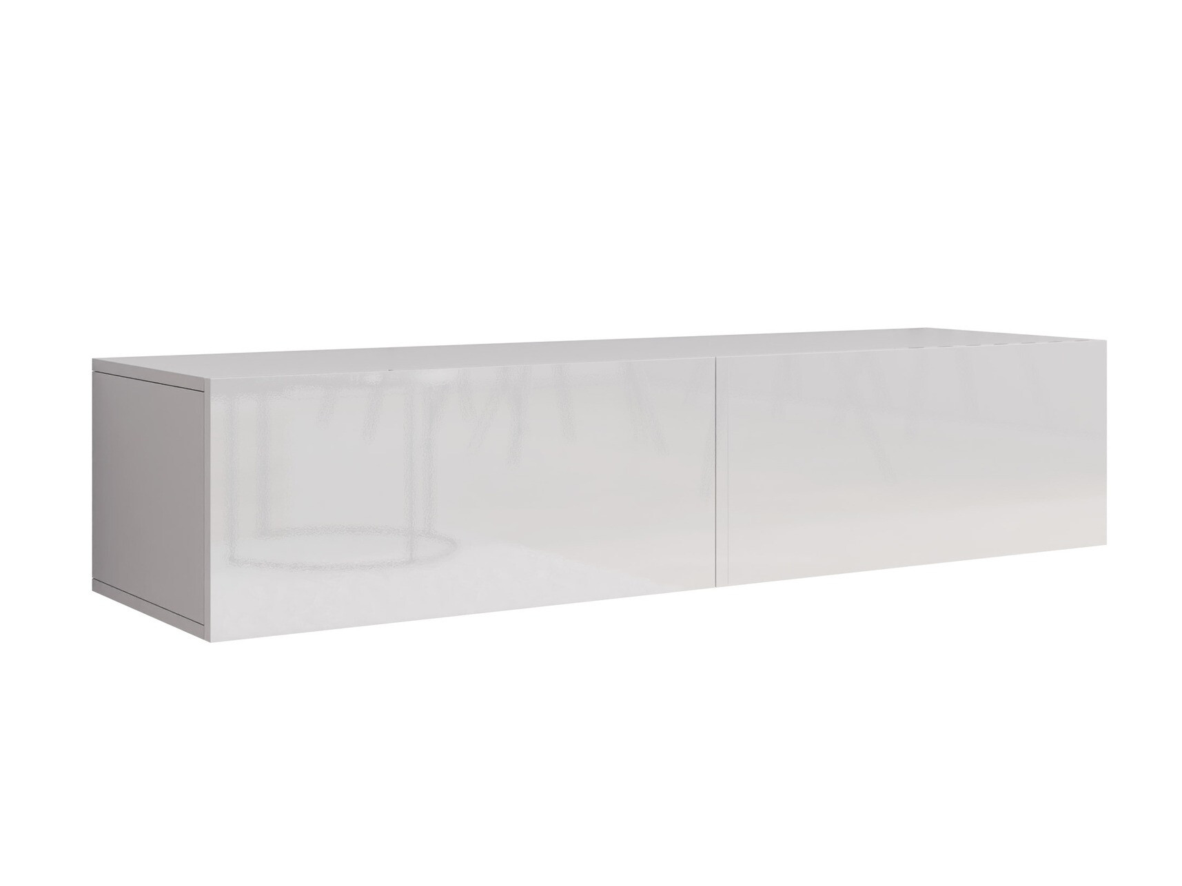 Mueble TV Vilrin II (Blanco + Blanco brillante)