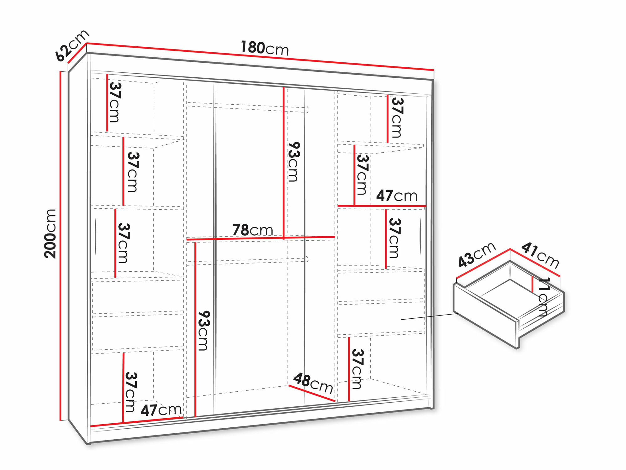 Armario Hartford 506 (Negro)