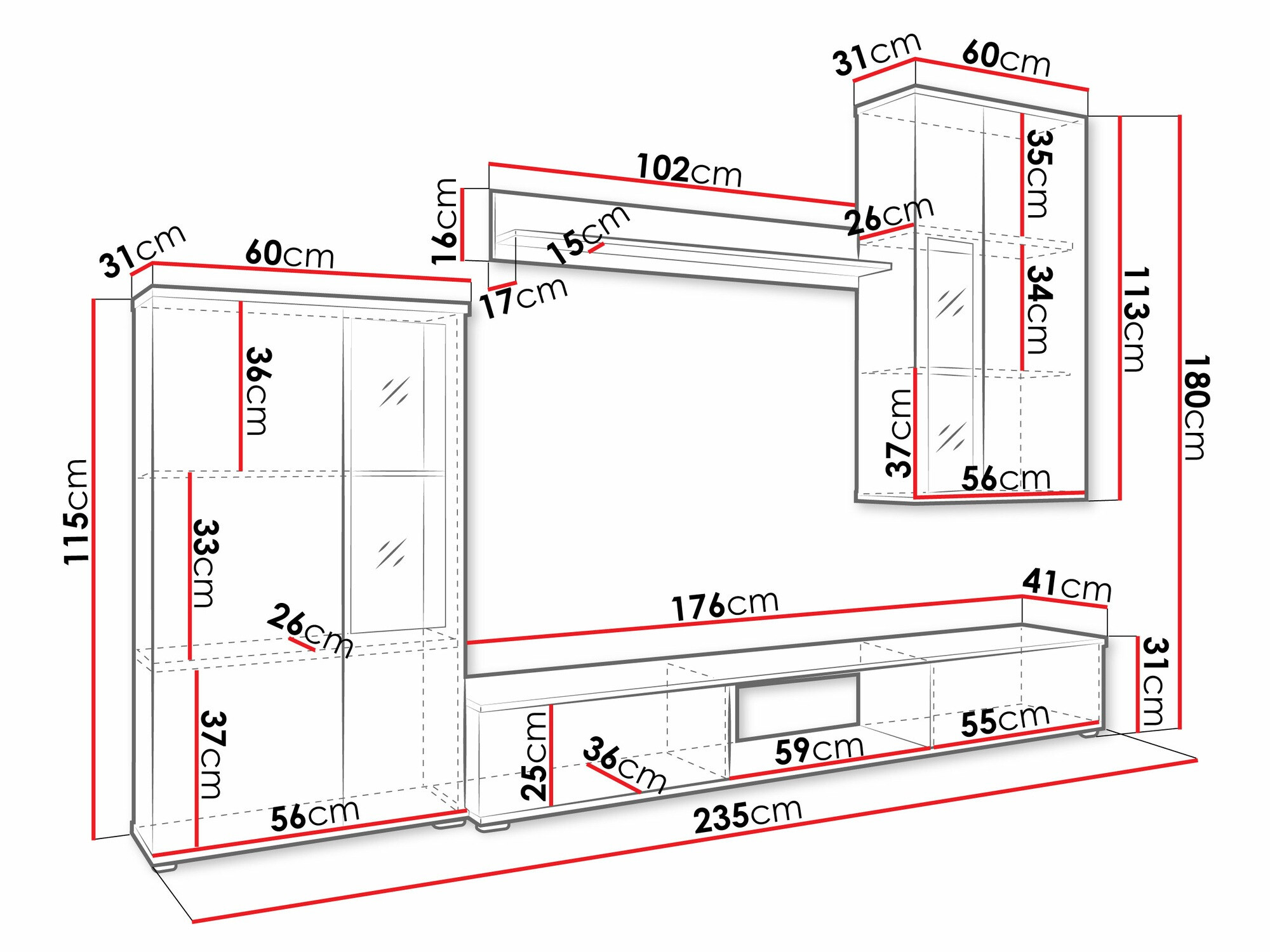Conjunto de salón Genio (Blanco)