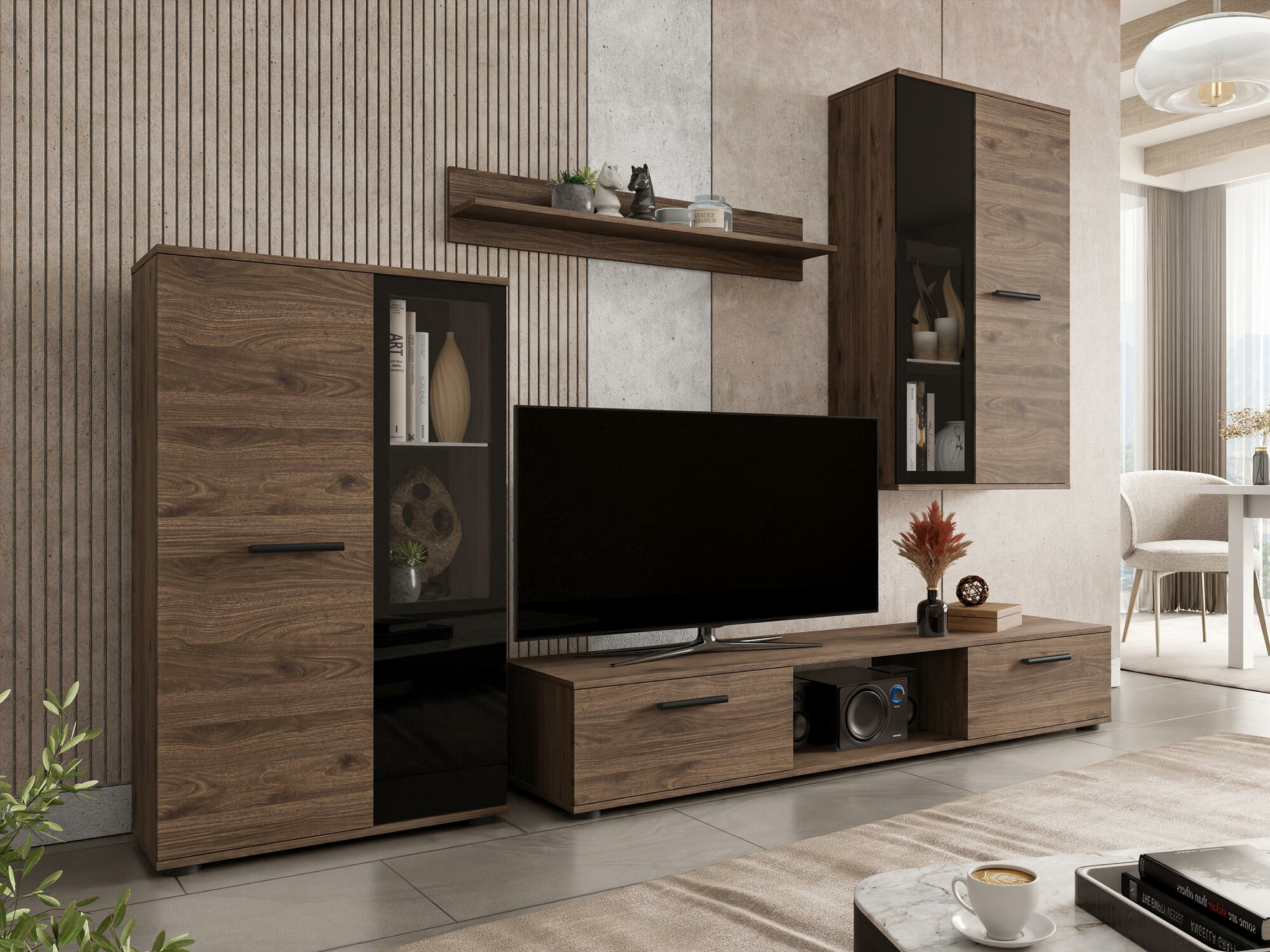 Conjunto de salón Tucson 100 (Nogal)