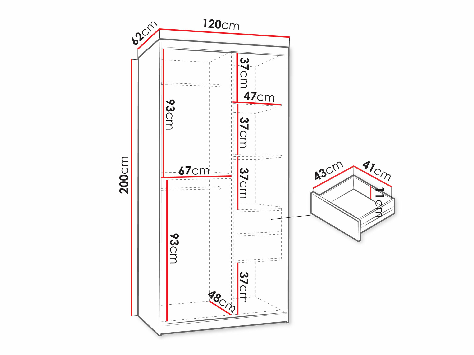 Armario Hartford 504 (Negro)
