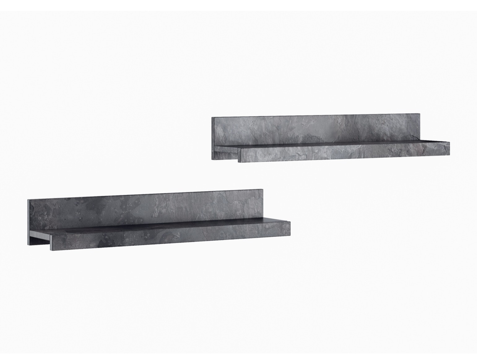 Conjunto de estanterías colgantes Torvire 105 (Hormigón oscuro)