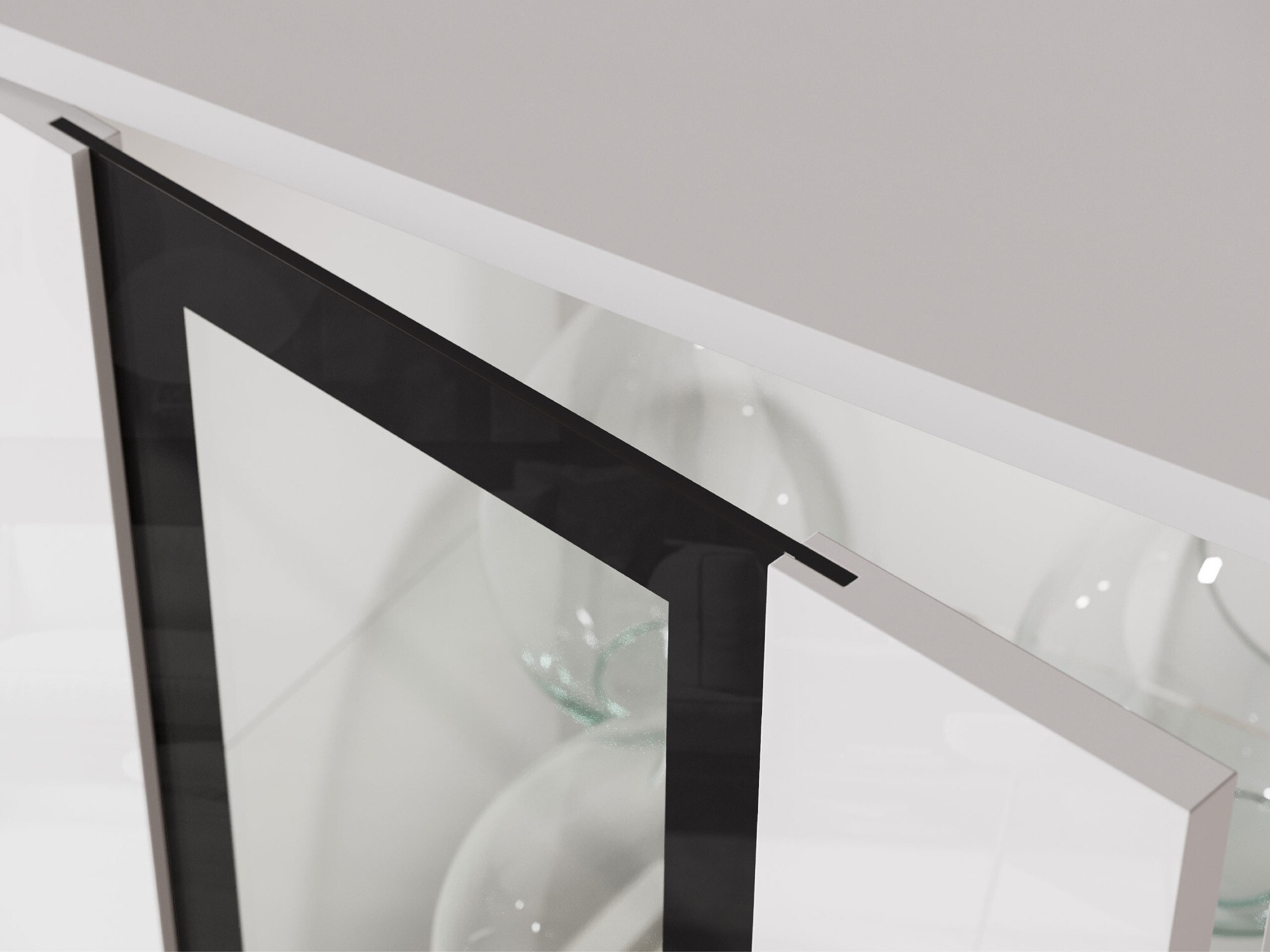 Aparador Torcame 100 (Blanco + Blanco brillante)