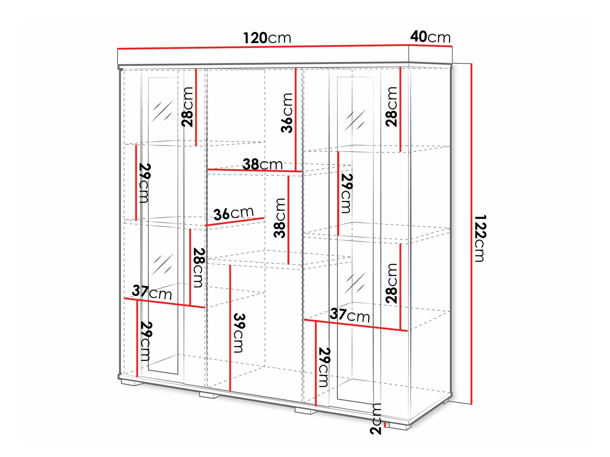 Aparador Torcame 100 (Negro)