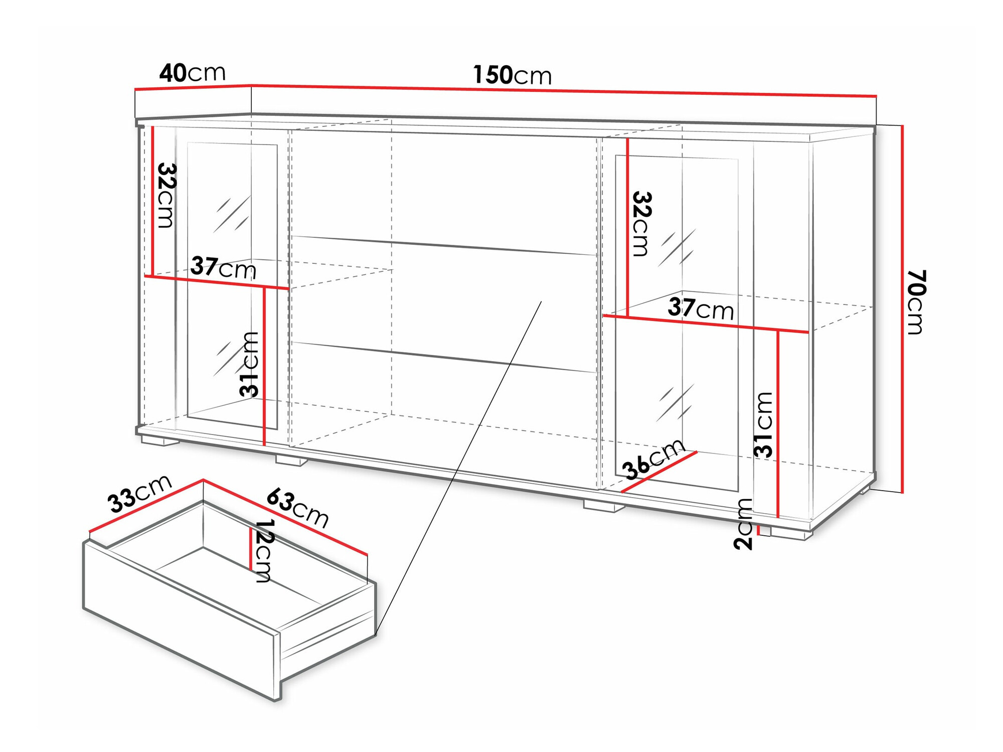 Cómoda Torcame 101 (Roble wotan)