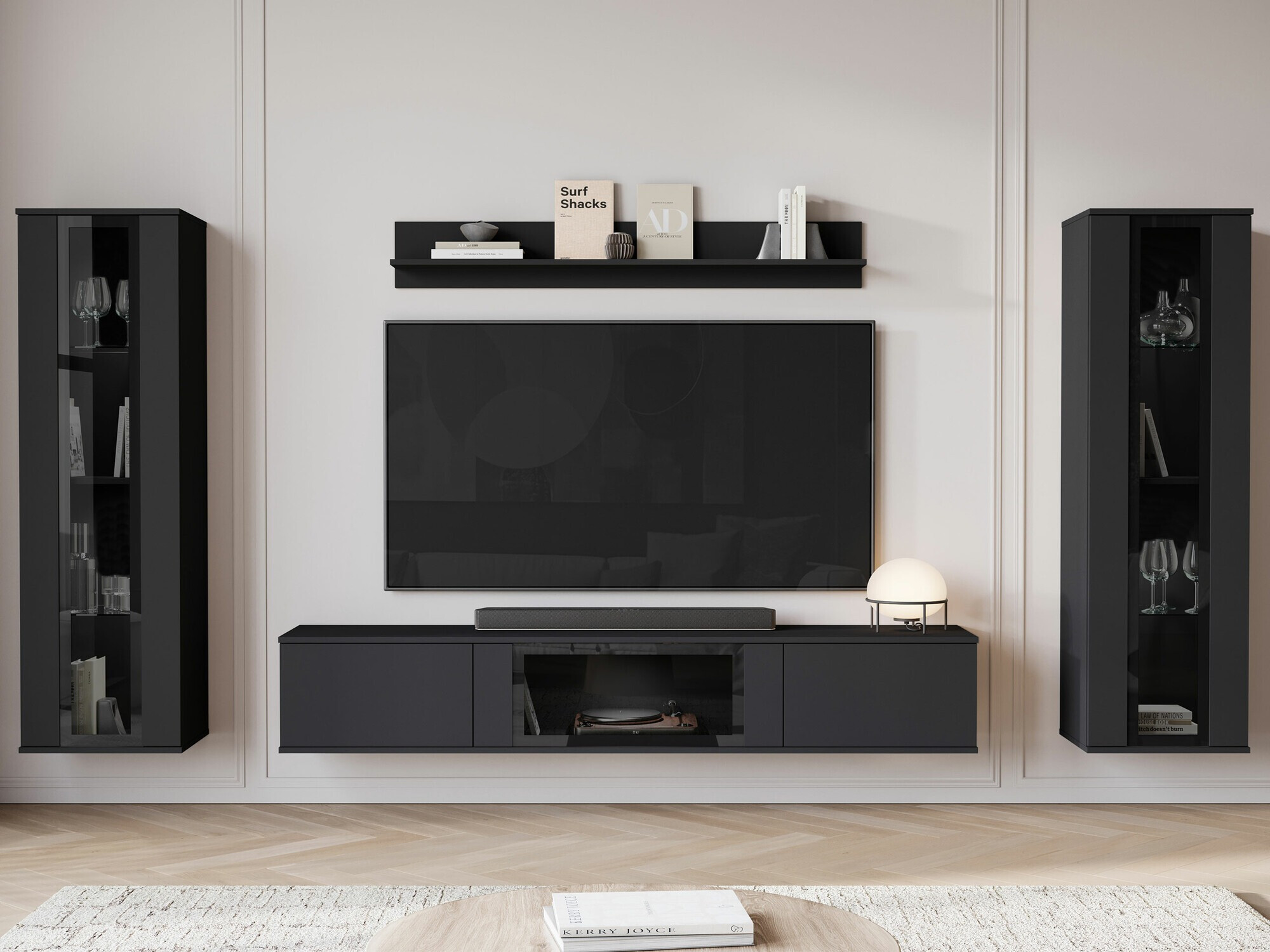 Conjunto de salón Torcame 103 (Negro)