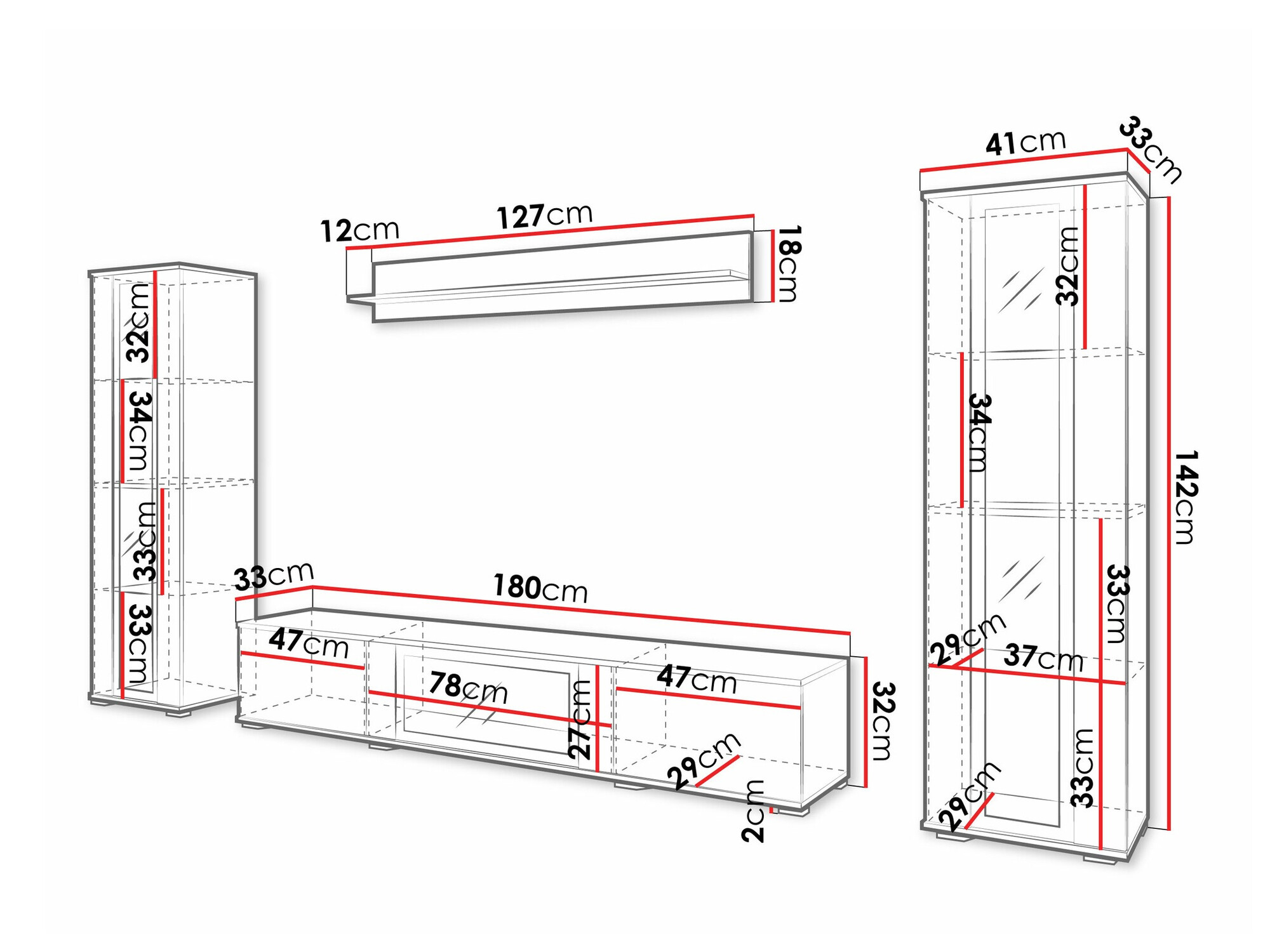 Conjunto de salón Torcame 103 (Negro)