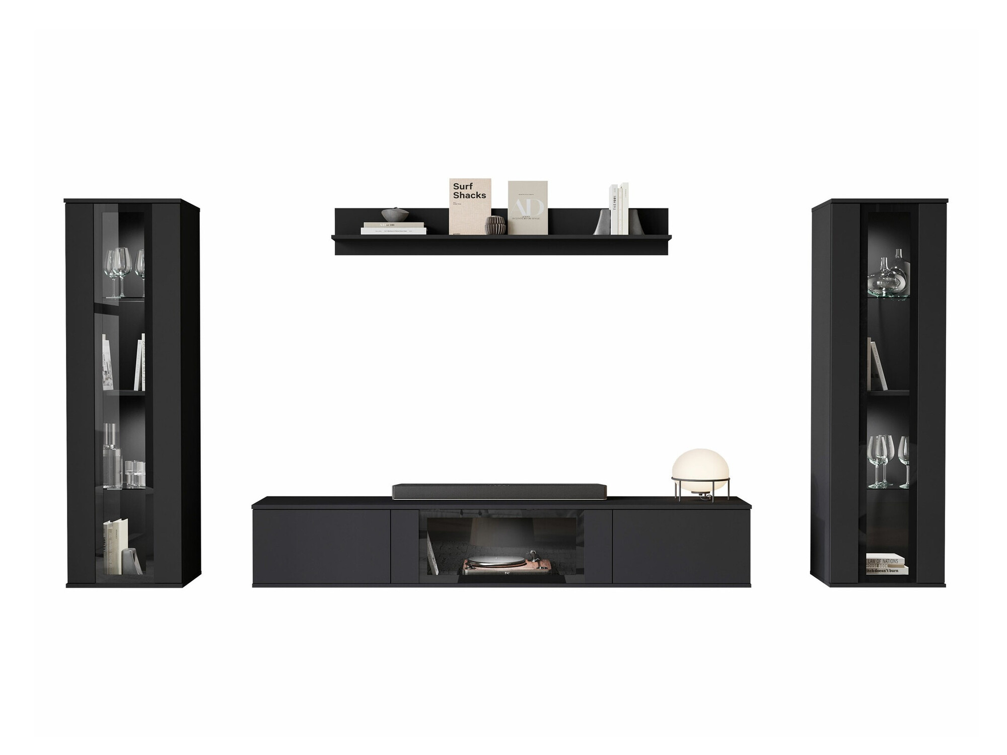 Conjunto de salón Torcame 103 (Negro)