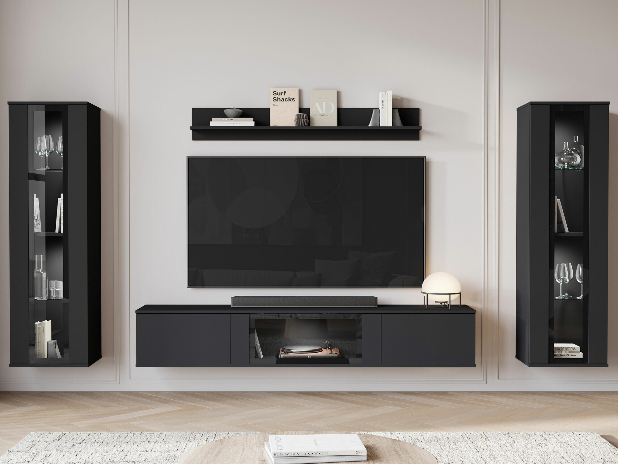 Conjunto de salón Torcame 103 (Negro)