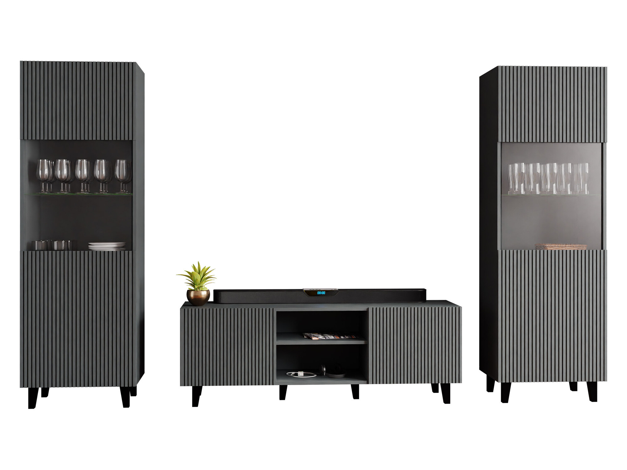 Conjunto de salón Remeta 110 (Antracita)