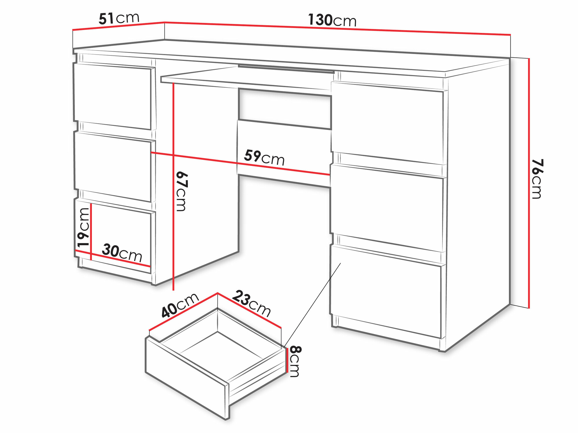 Mesa de oficina Comfivo 448