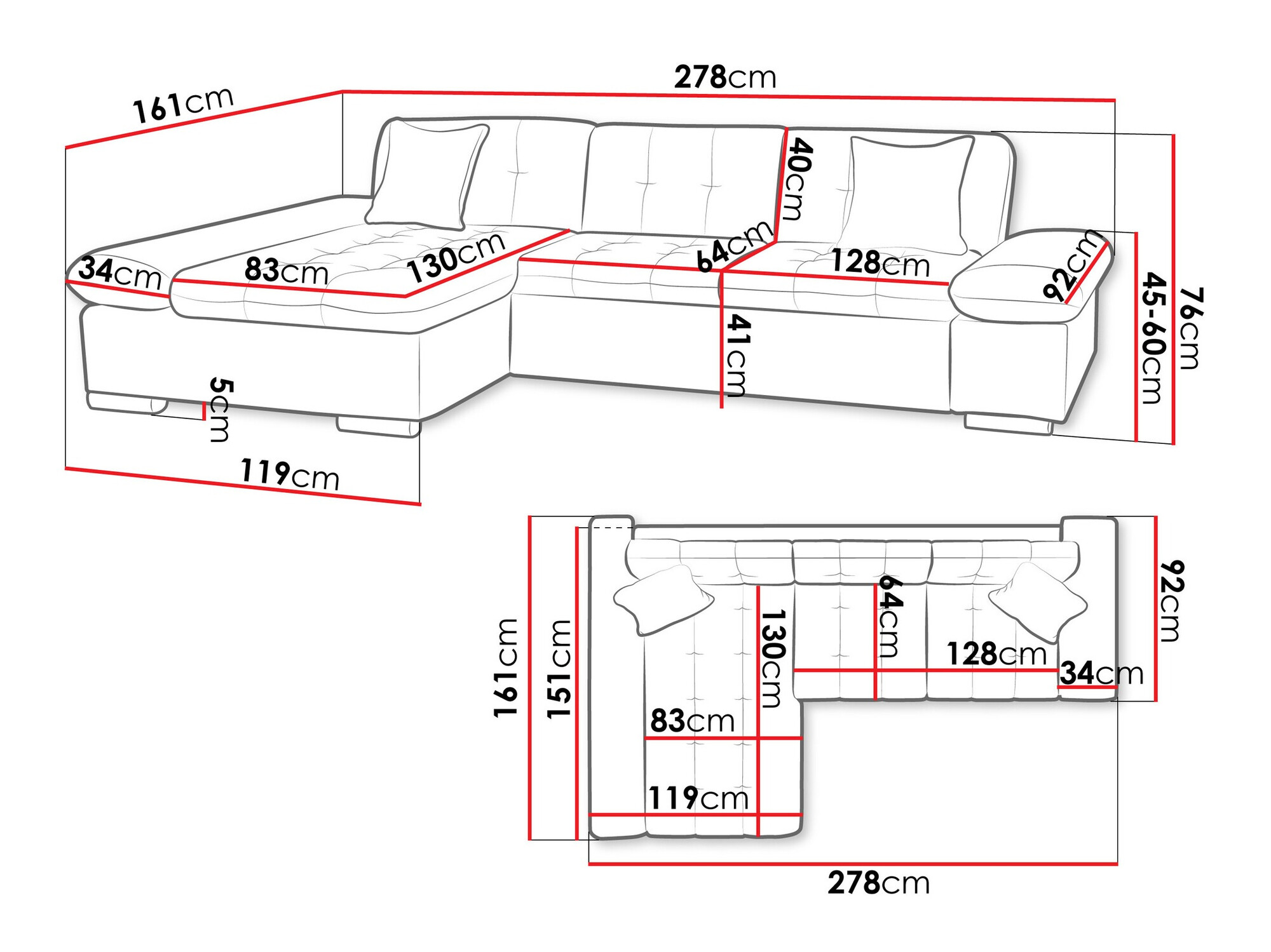 Sofá rinconero Comfivo Serenitas (Soft 017 + Kronos 22 + Kronos 02)