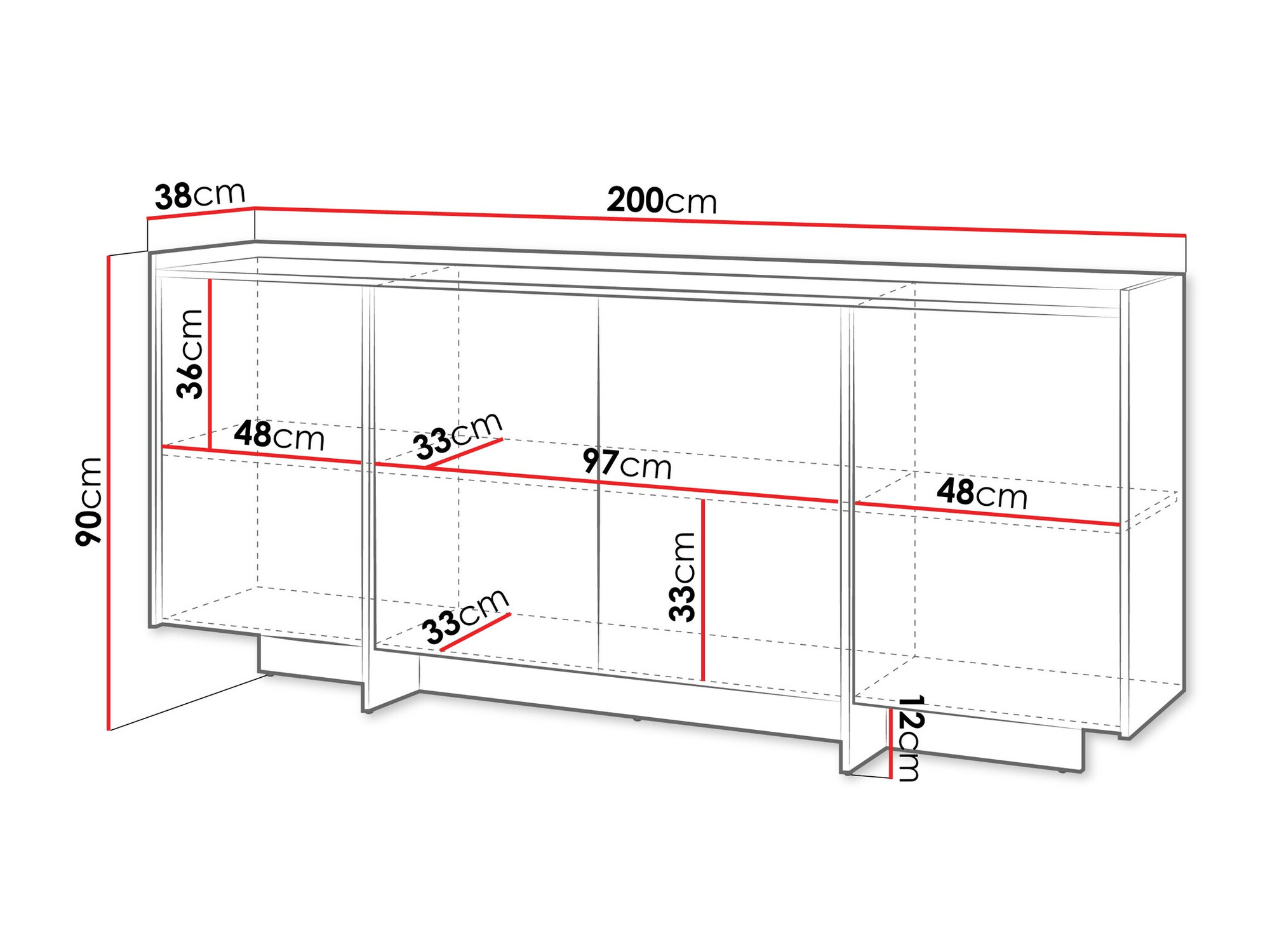 Aparador Filus (Roble oscuro)