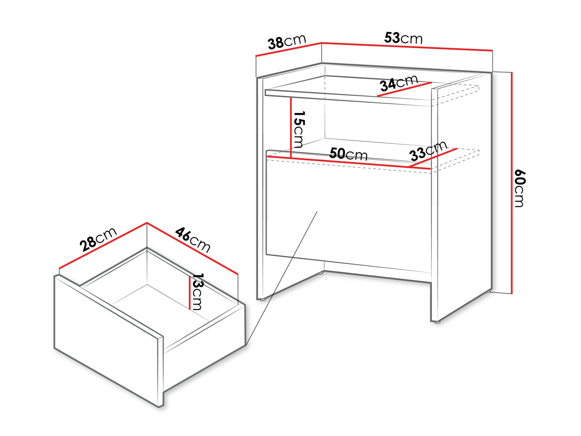 Mesilla de noche Filus (Roble)