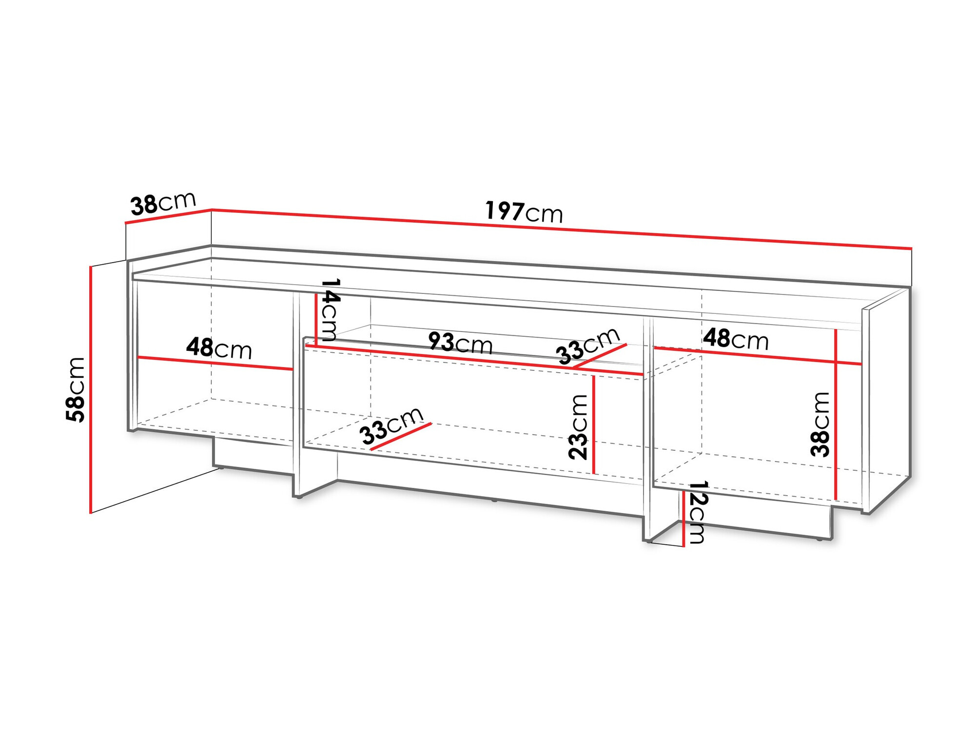Mueble TV Filus (Roble oscuro)