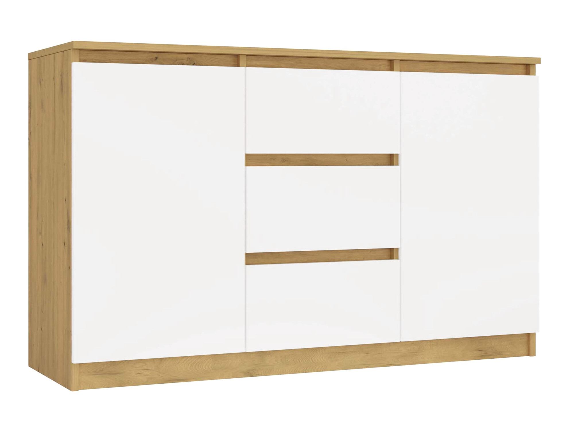 Cómoda Elbvelu 112 (Blanco + Roble Artisan)