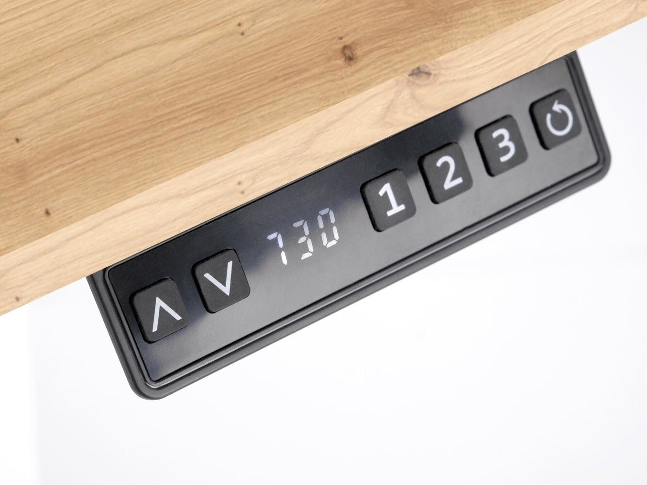 Escritorio de altura regulable Houston 1704 (Roble Artisan + Blanco)