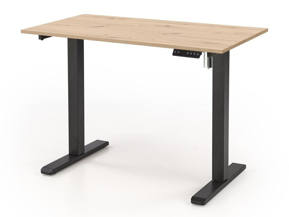 Escritorio de altura regulable Houston 1704 (Roble Artisan + Negro)