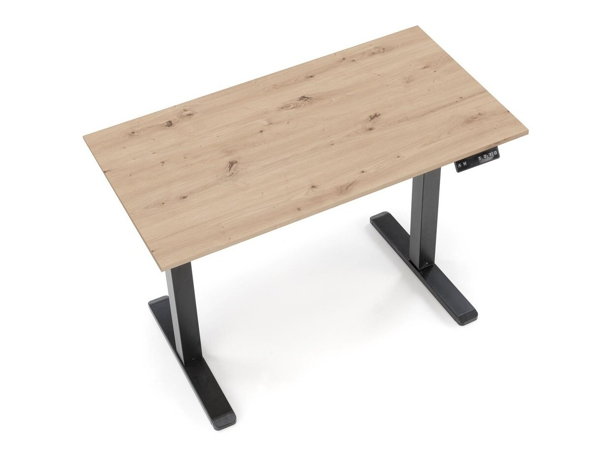 Escritorio de altura regulable Houston 1704 (Roble Artisan + Negro)