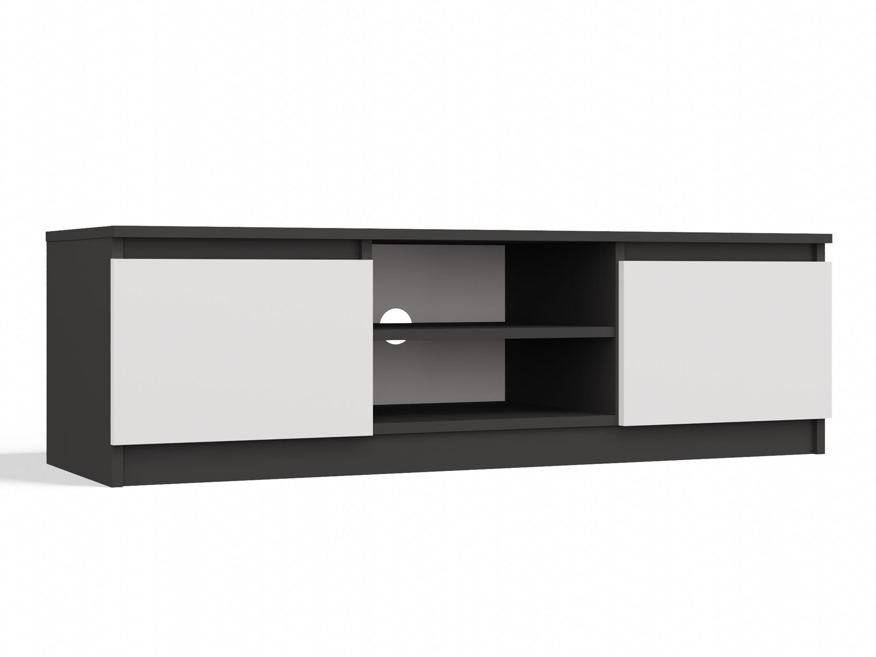 Mueble TV Elbvelu 123 (Antracita + Blanco)