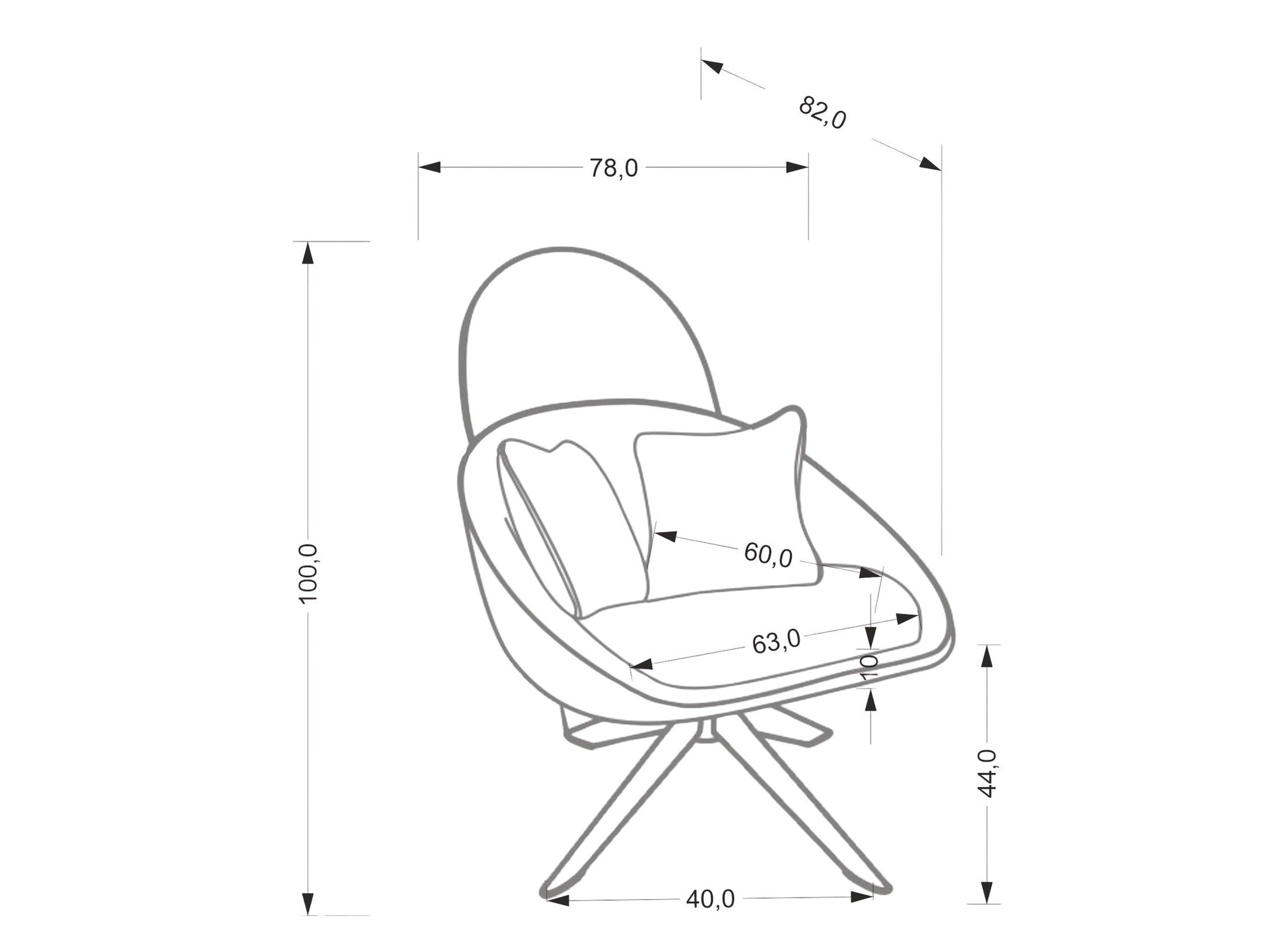 Sillón Houston 1962 (Capuchino)