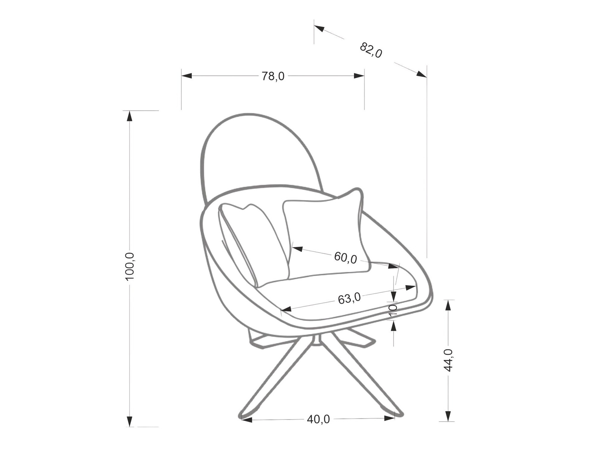 Sillón Houston 1962 (Crema)