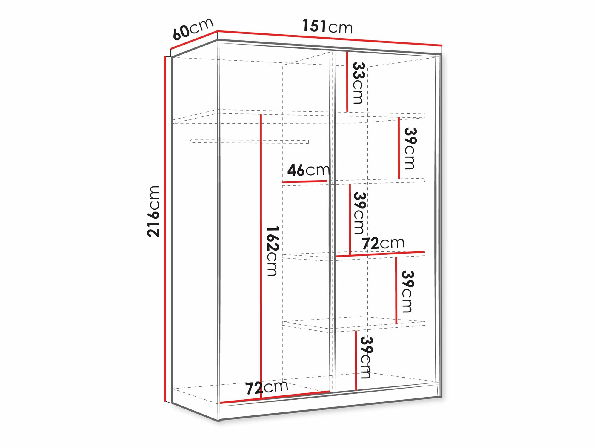 Armario Comfivo Papilio III (Blanco)