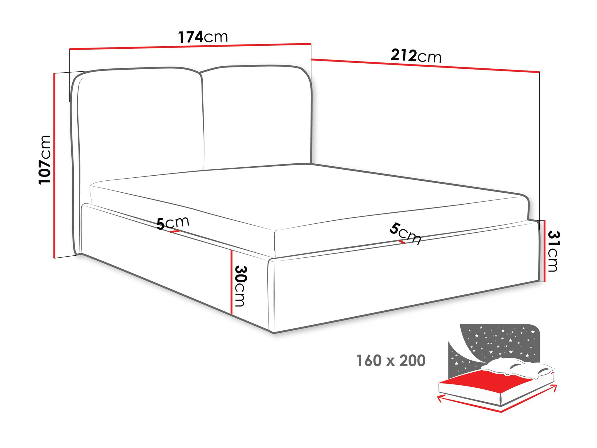 Cama Vox (Coral 75)