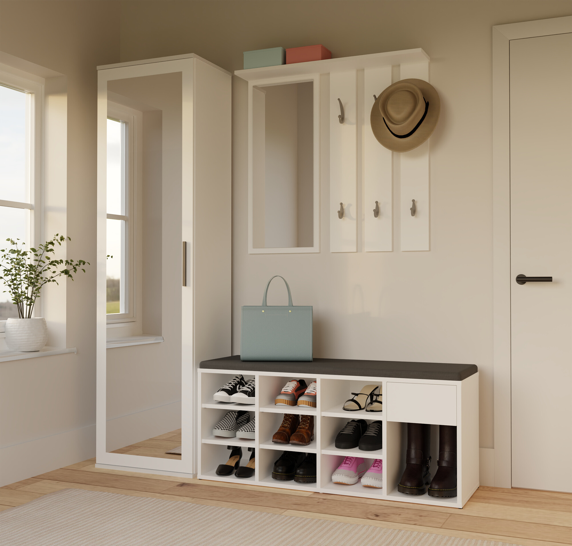 Estante para zapatos Mandeville 322 (Blanco)