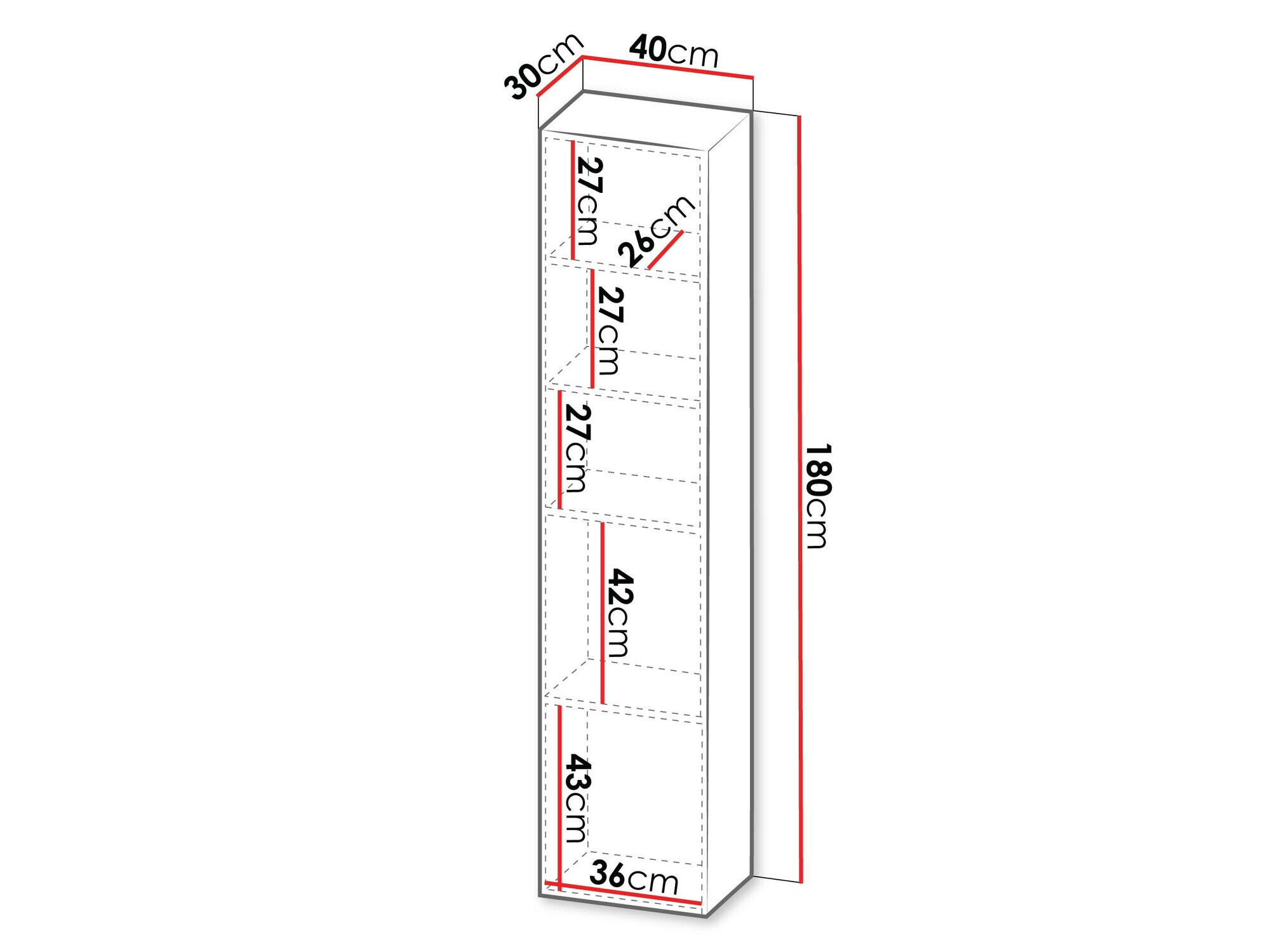 Estantería de pared Species (Negro)