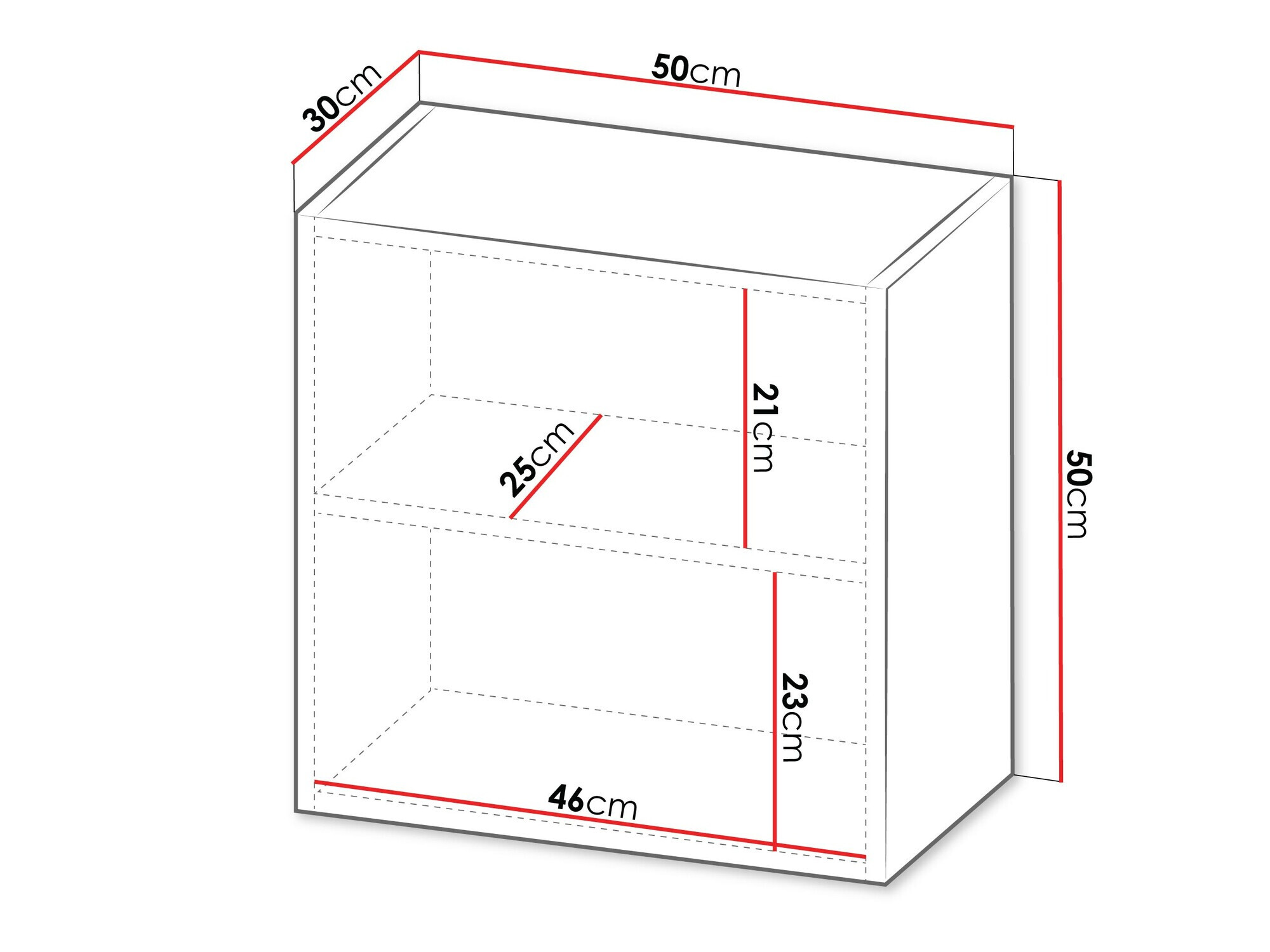 Armario de pared Calveru 103 (Negro + Roble wotan)