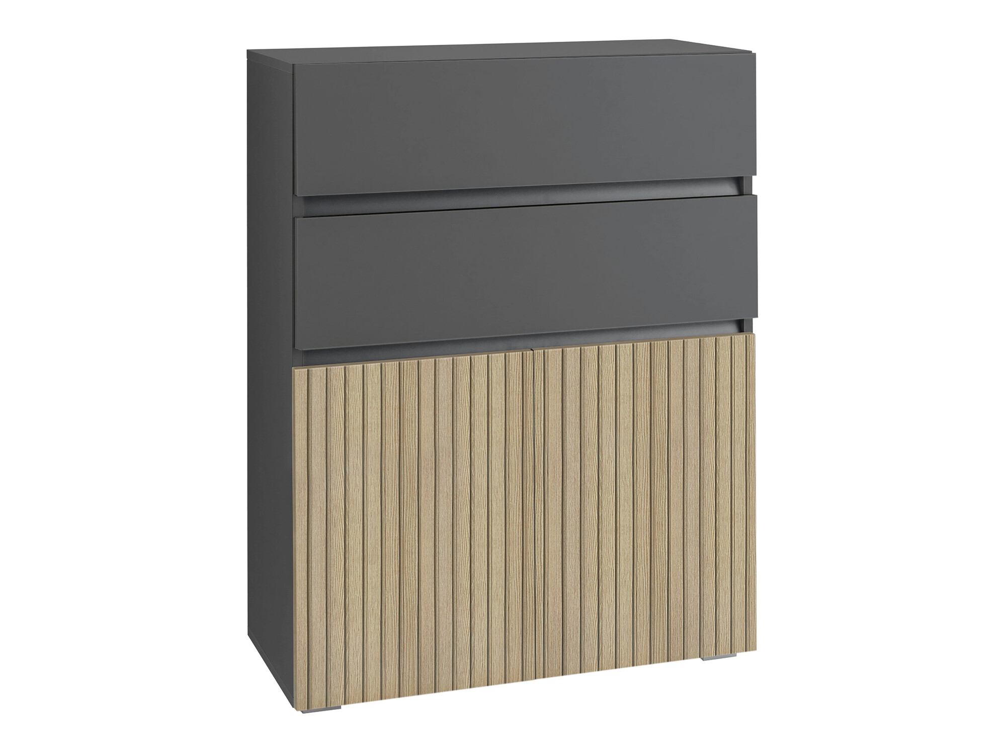 Armario de pie para baño Soncamu 101 (Antracita + Roble claro)