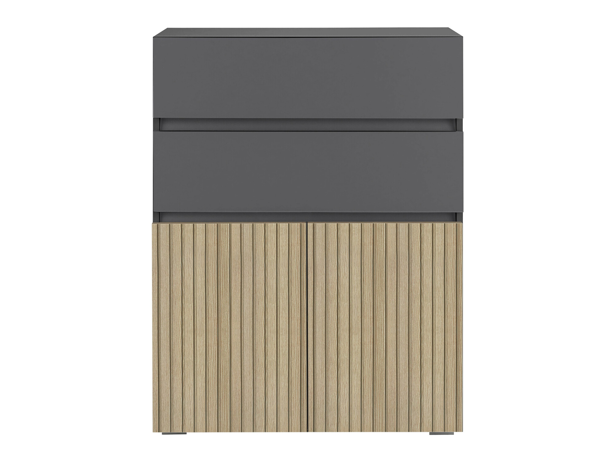 Armario de pie para baño Soncamu 101 (Antracita + Roble claro)