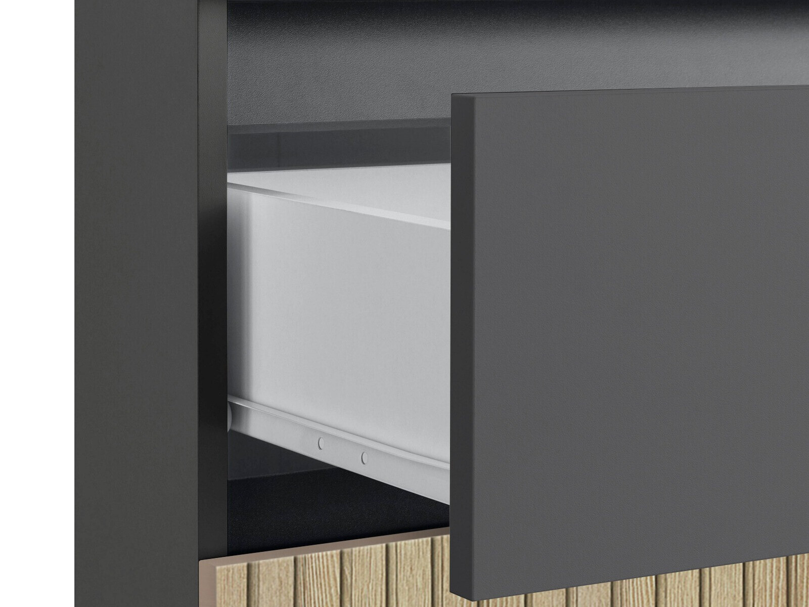 Armario de pie para baño Soncamu 101 (Antracita + Roble claro)