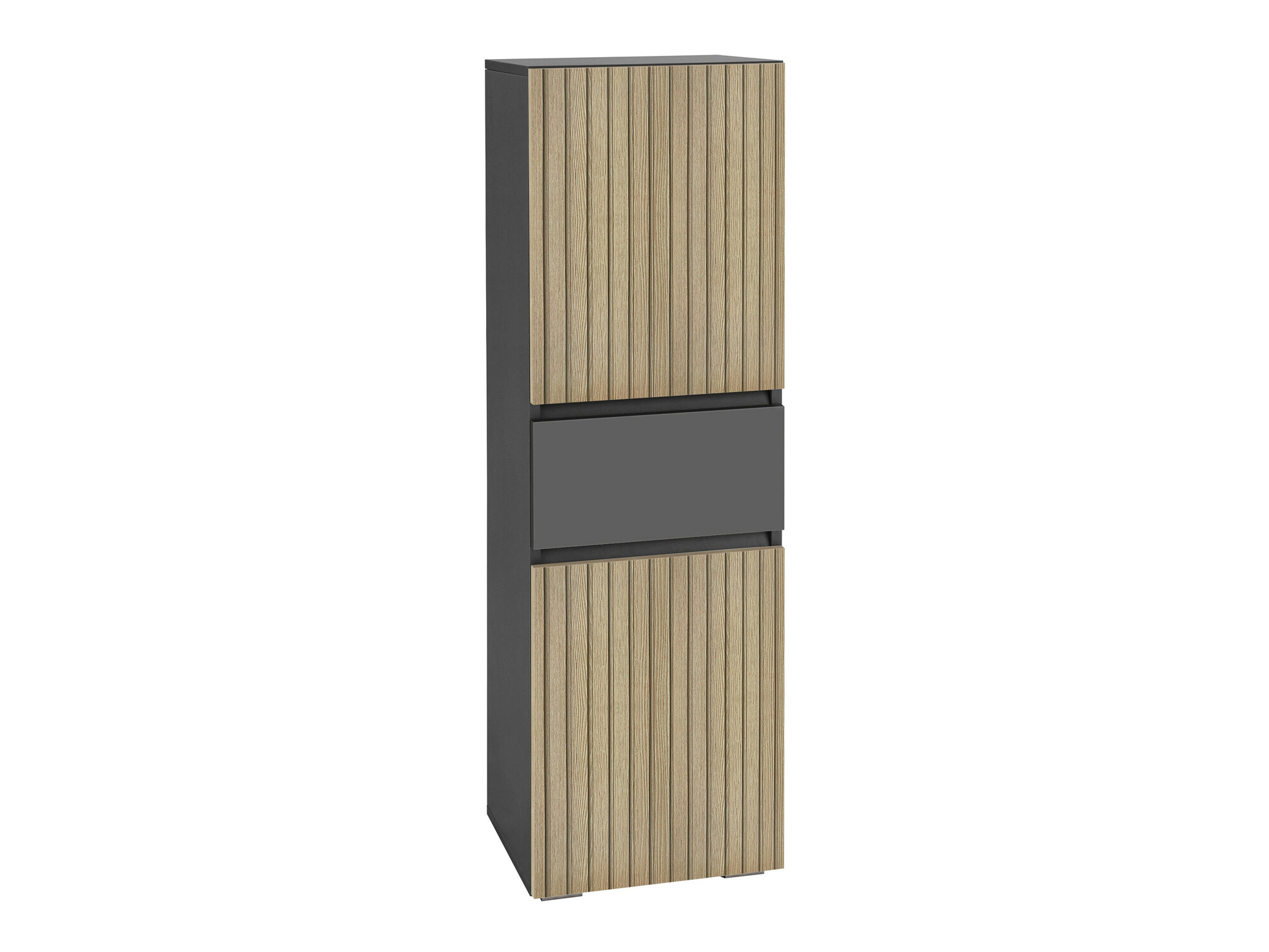 Armario de pie para baño Soncamu 102 (Antracita + Roble claro)