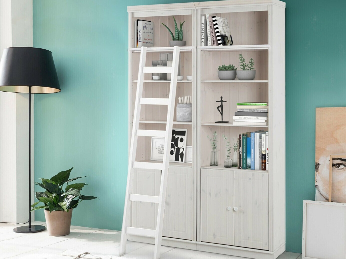 Conjunto de estantería Saltoro 118 (Blanco)