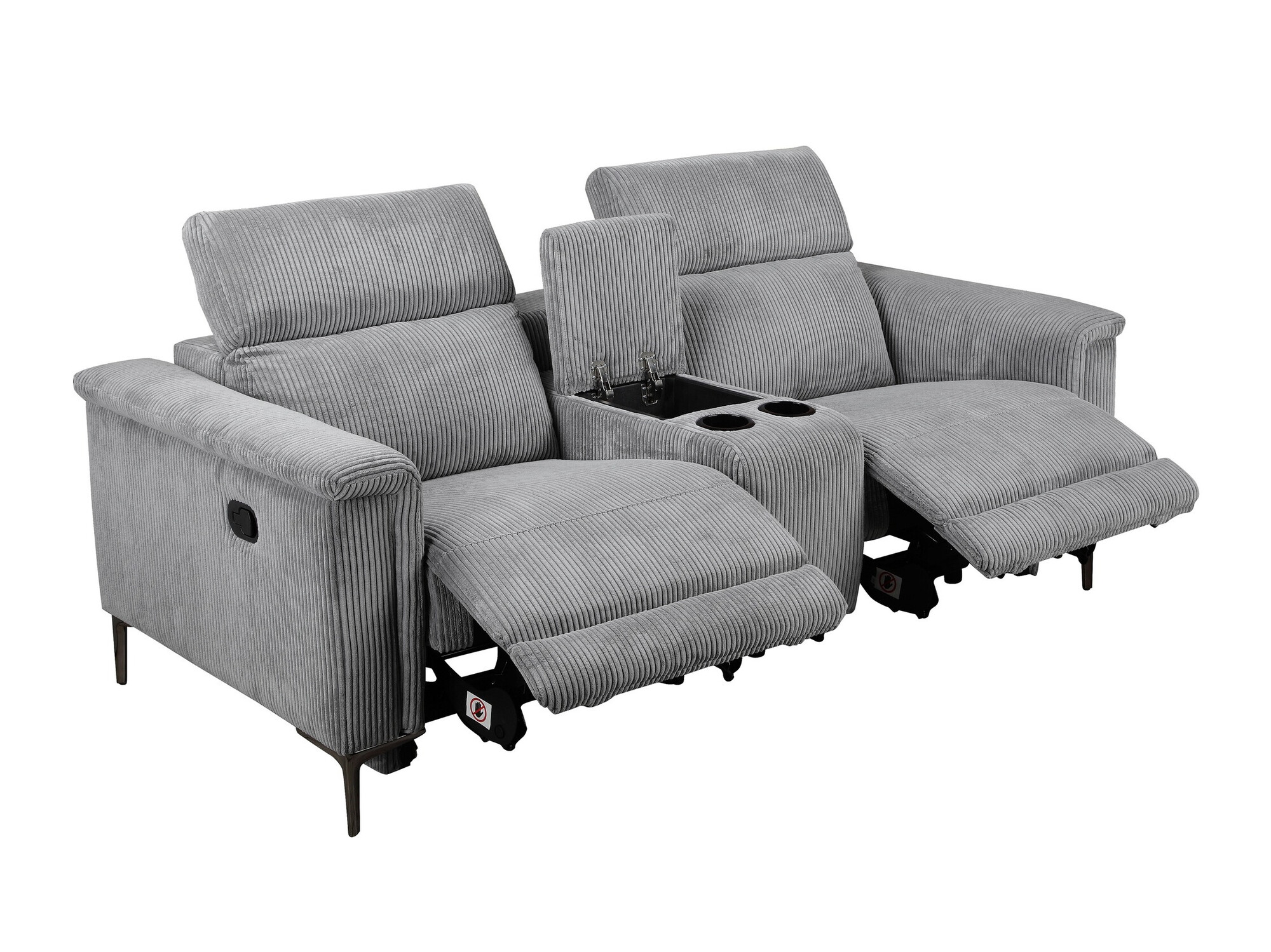 Sofá reclinable Denton 1467 (Gris)