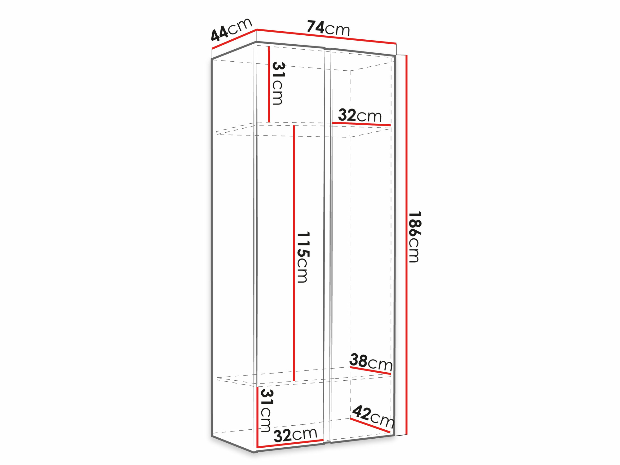 Armario Hartford 395 (Negro)
