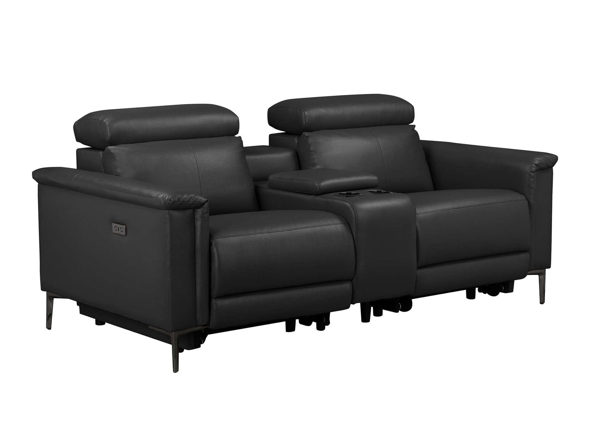 Sofá reclinable Denton 1468 (Negro)