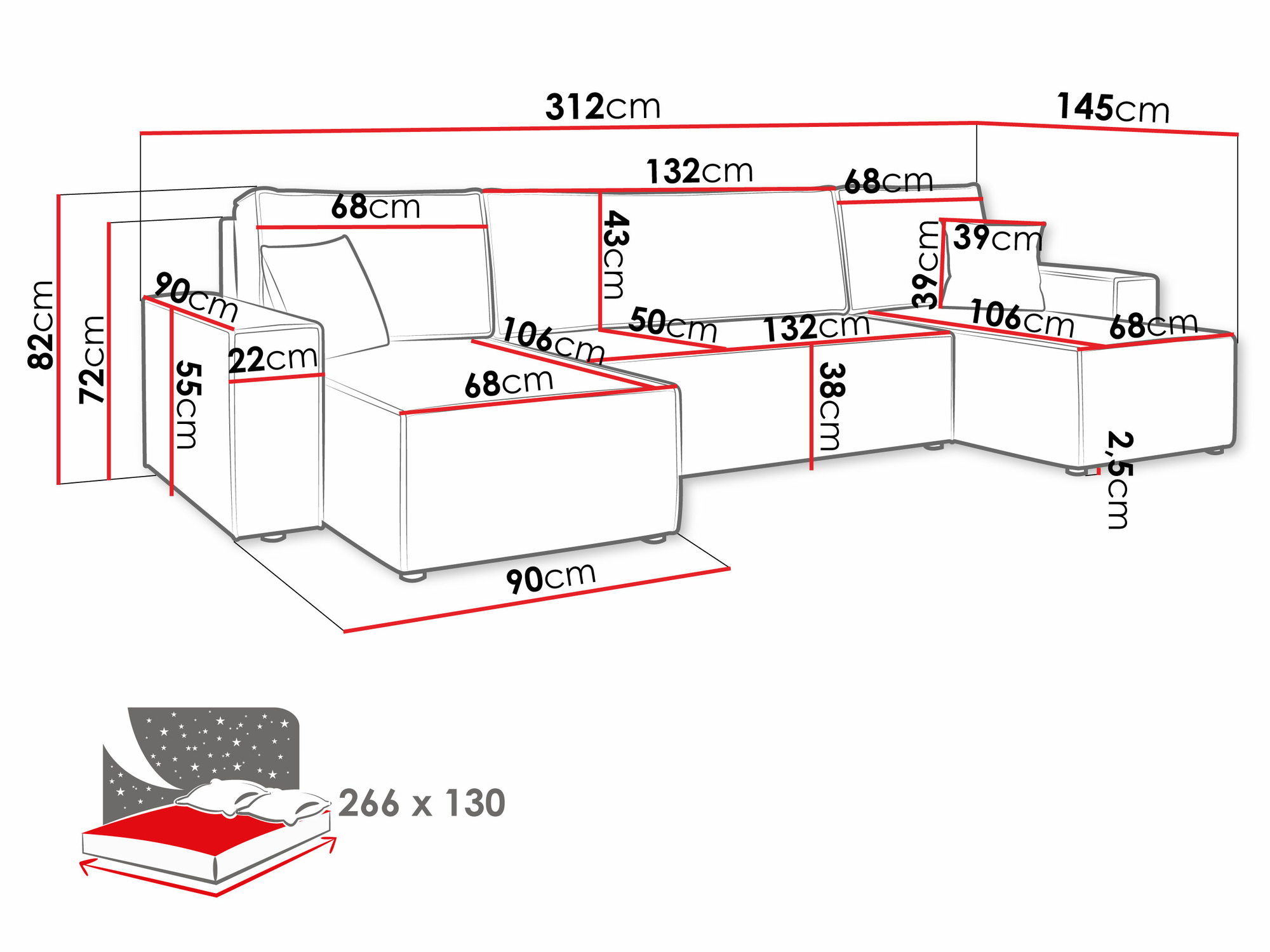 Sofá rinconero Vespes I (Poso 02)