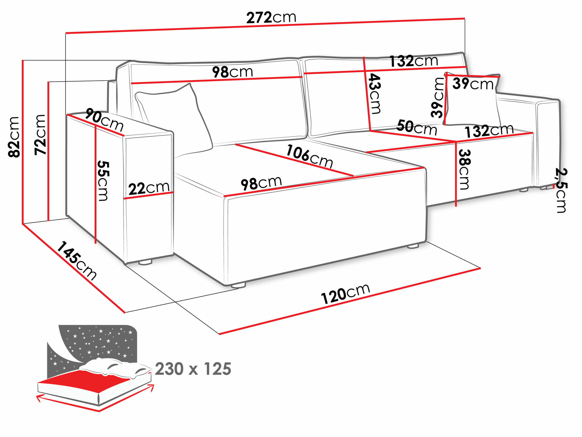 Sofá rinconero Vespes II (Poso 02)