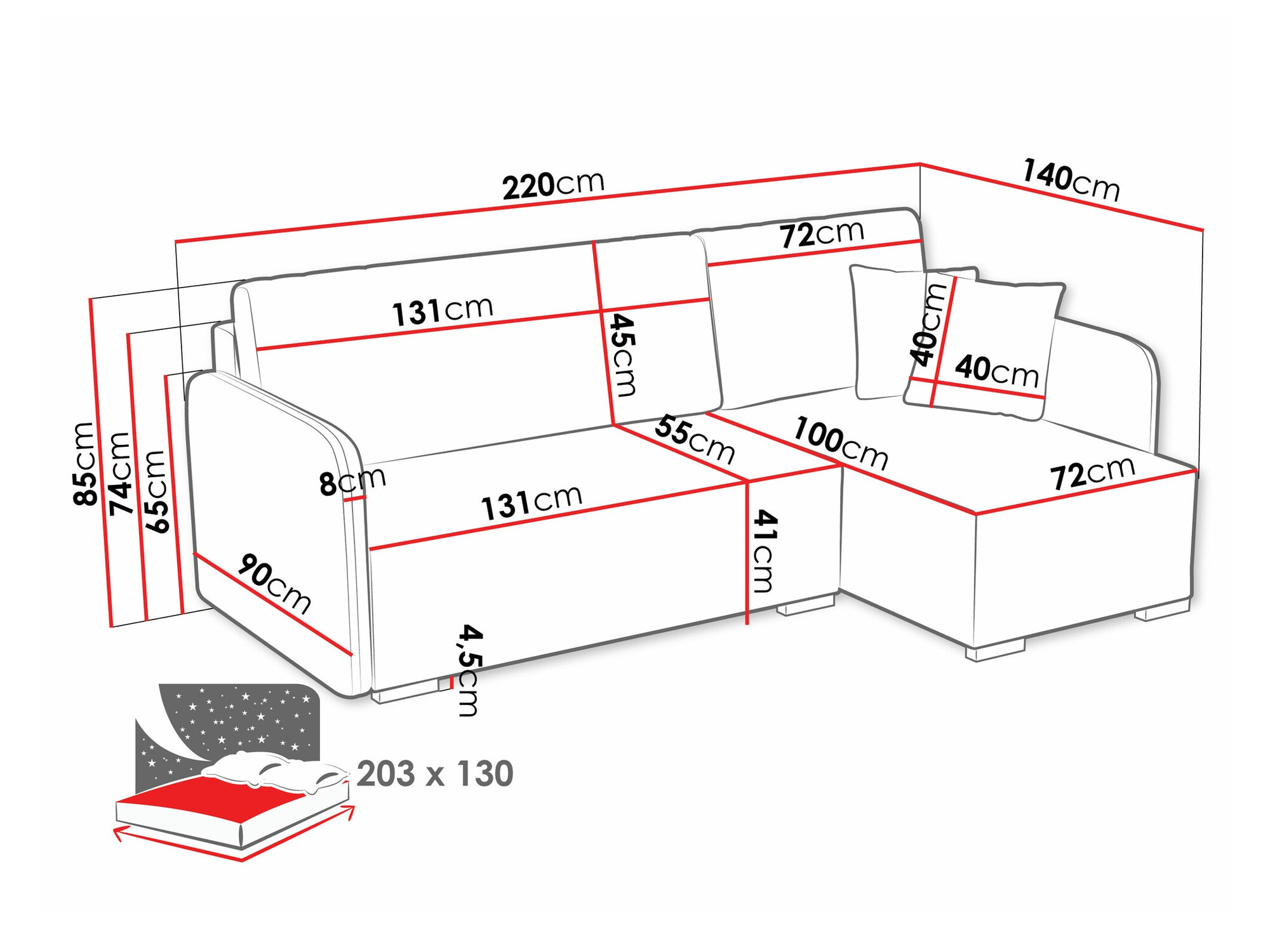 Sofá rinconero Columbus 245 (Velo 633)