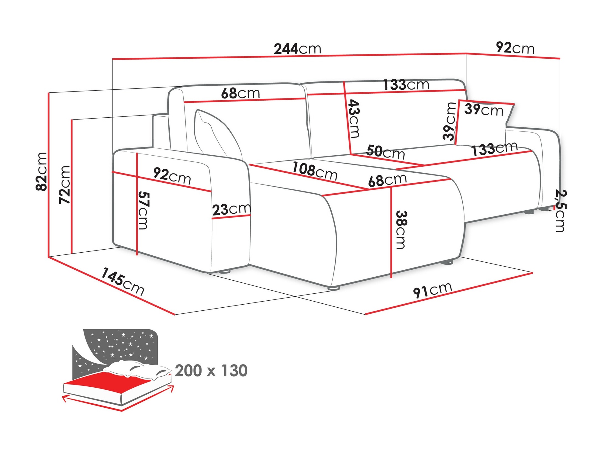 Sofá rinconero Shelton 102 (Poso 100)