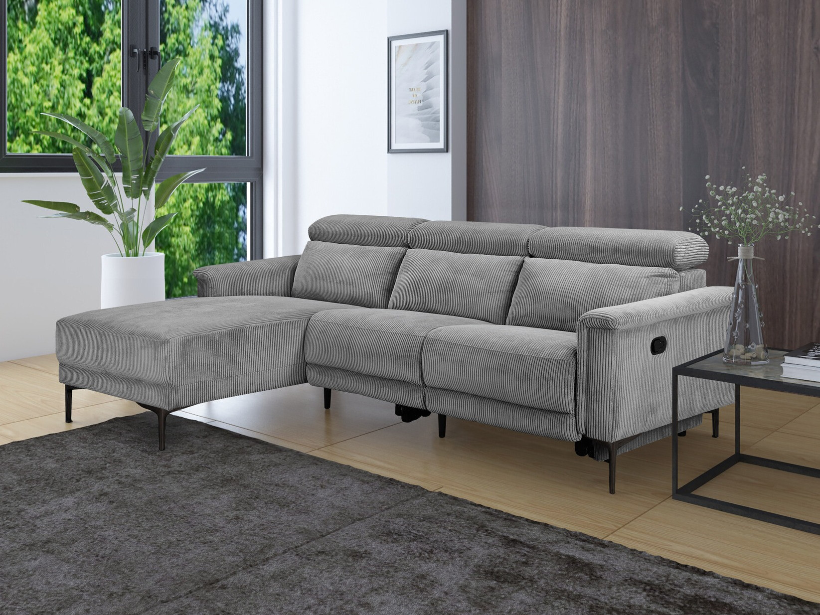 Sillón reclinable de ángulo suave Denton 1474 (Gris)