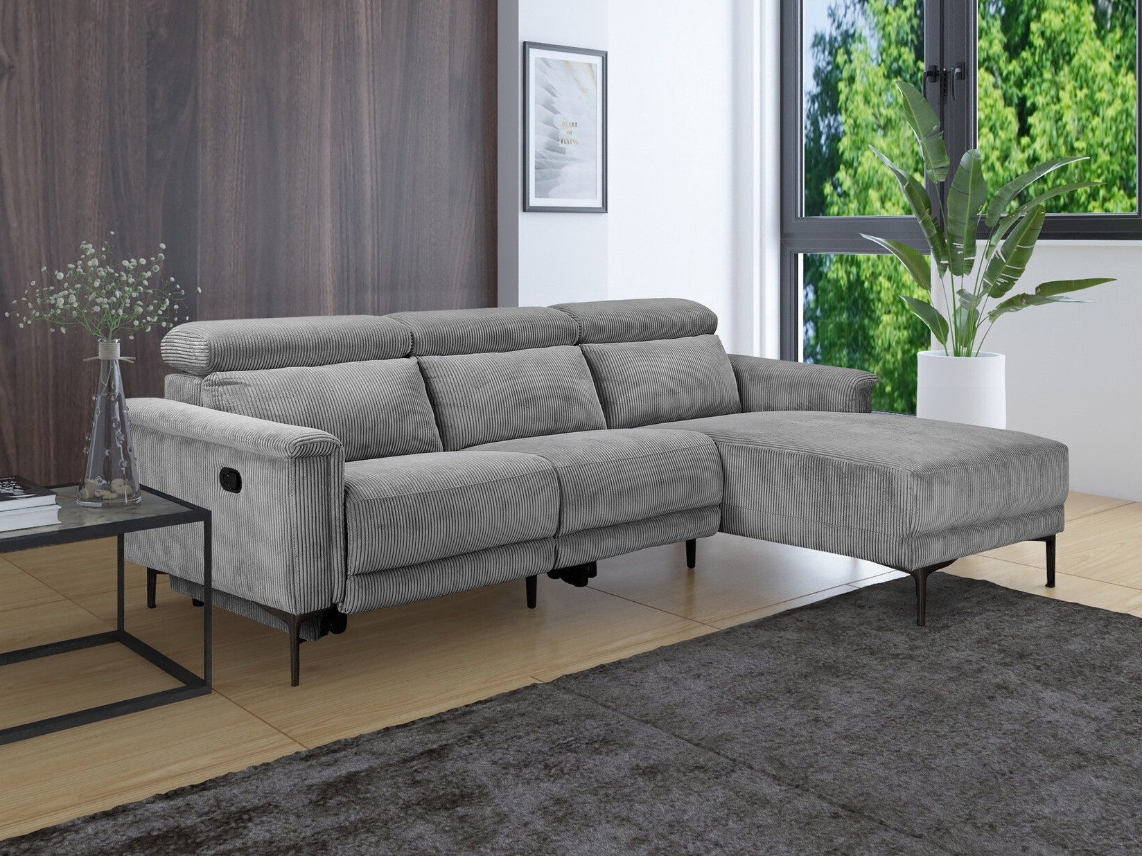 Sillón reclinable de ángulo suave Denton 1474 (Gris)