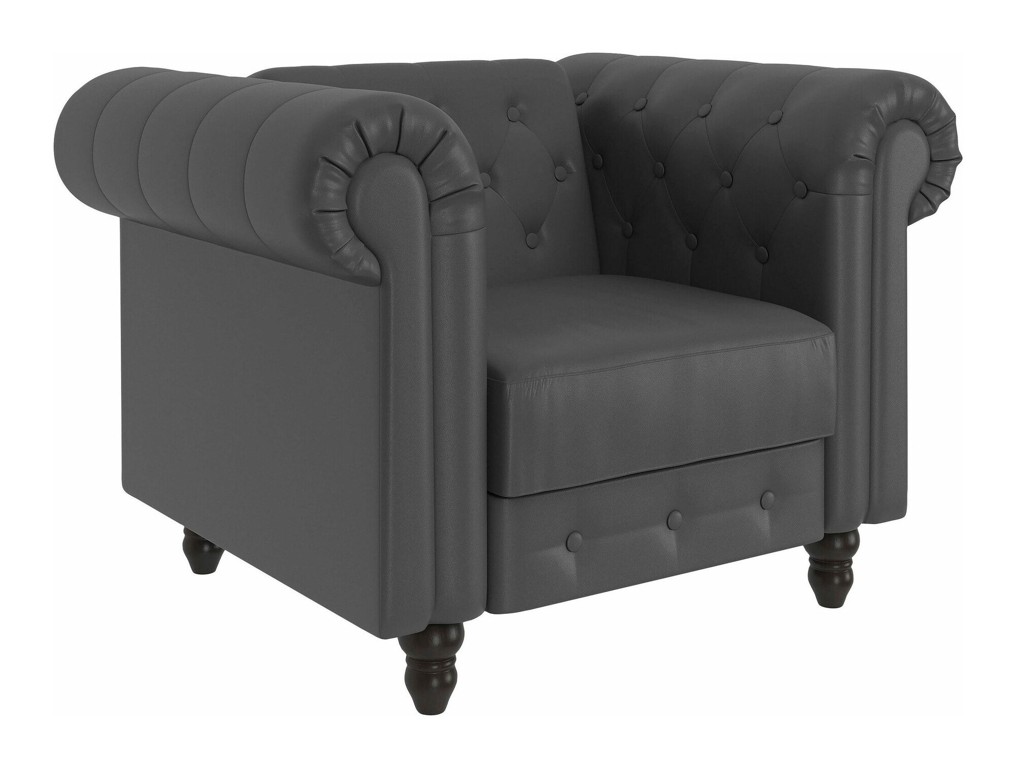 Chesterfield sillón Tulsa 630 (Gris oscuro)