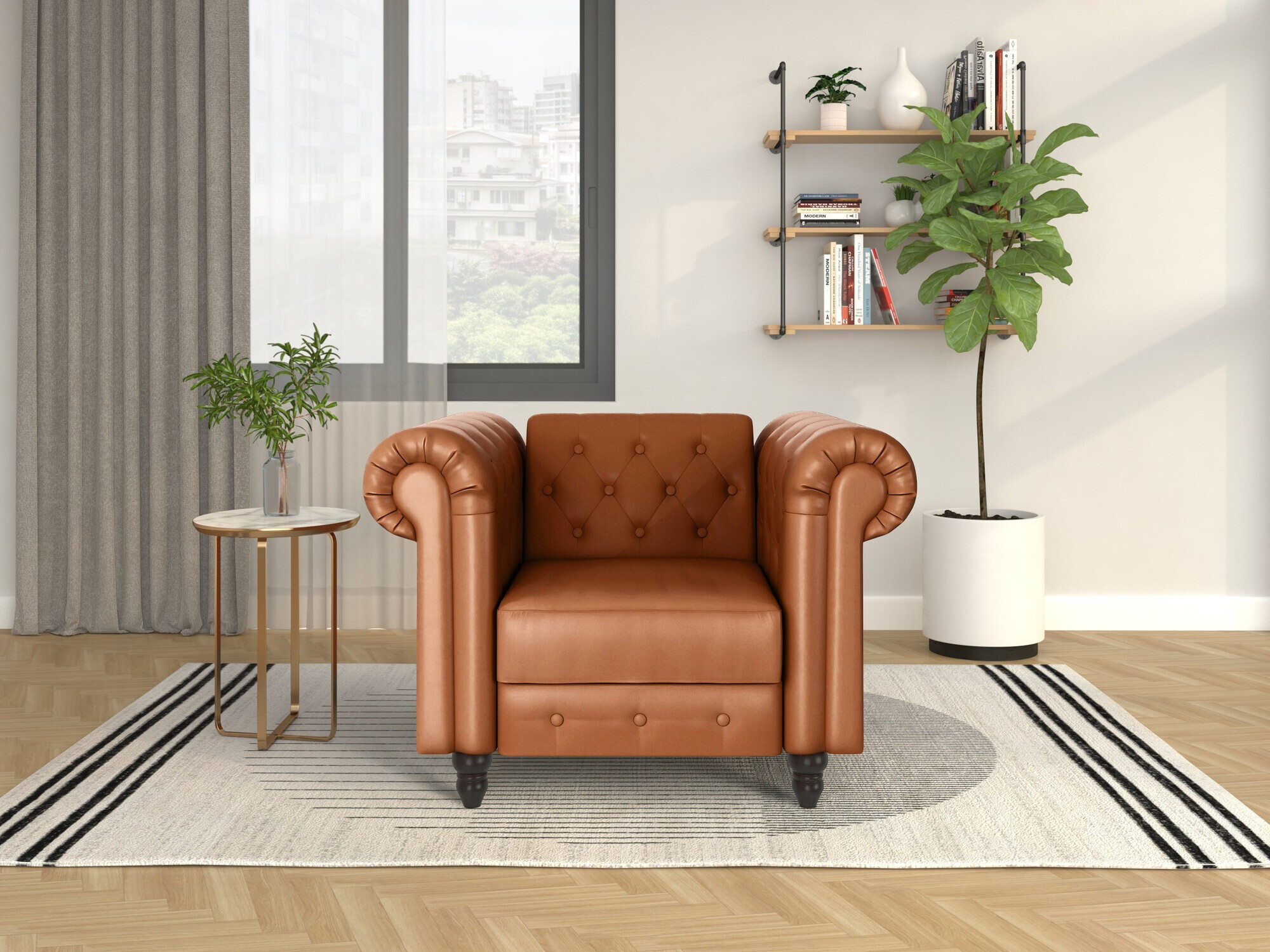 Chesterfield sillón Tulsa 630 (Marrón)